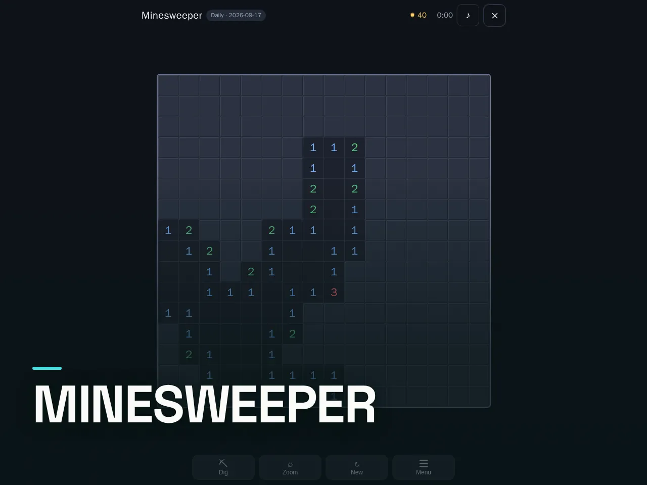 Screenshot of Minesweeper